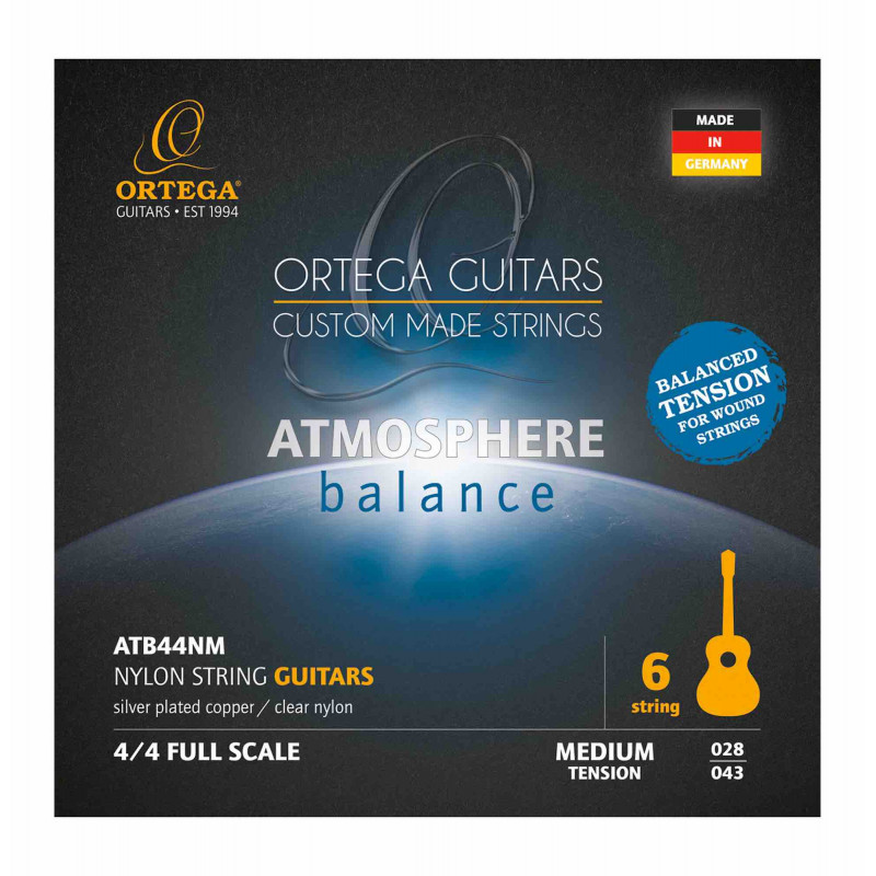 Ortega ATB44NM - Jeu de cordes guitare classique Atmosphere Balance - Tension médium