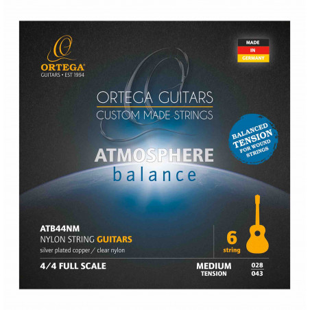 Ortega ATB44NM - Jeu de cordes guitare classique Atmosphere Balance - Tension médium