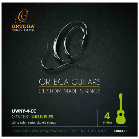 Ortega UWNY-4-CC - Jeu de cordes pour ukulélé Concert