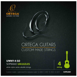 Ortega UWNY-4-SO - Jeu de cordes pour ukulélé Soprano