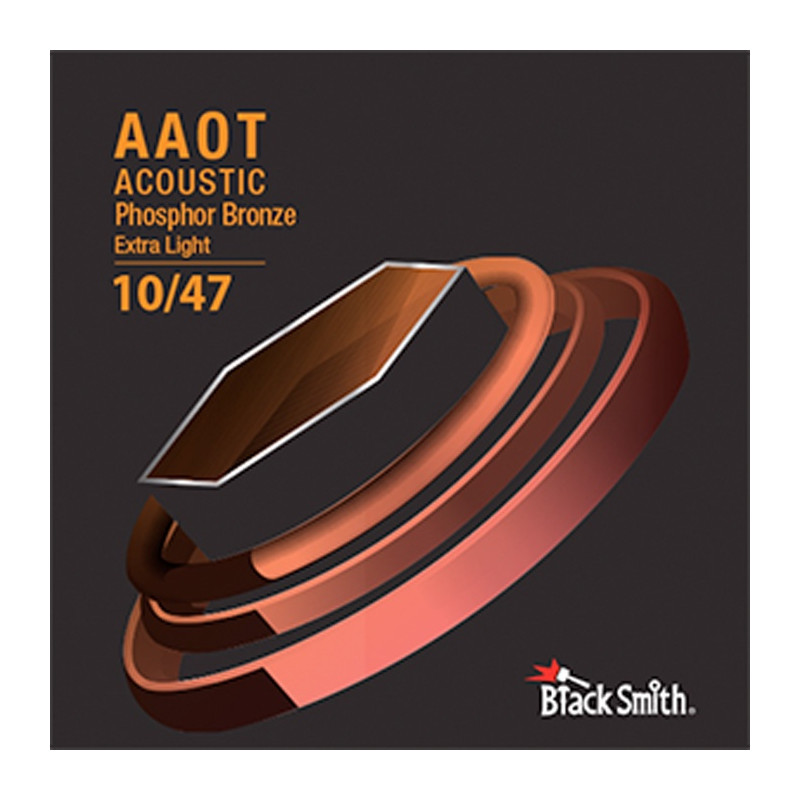 Black Smith AAPB1047 - Jeu de cordes phosphore bronze guitare acoustique - 10-47