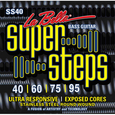 Labella SS40 - Jeu de cordes basse électrique Super Steps - Extra Light 40-95