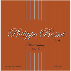 Philippe Bosset PBACP1356 - Jeu de cordes guitare acoustique phosphore bronze - 13-56