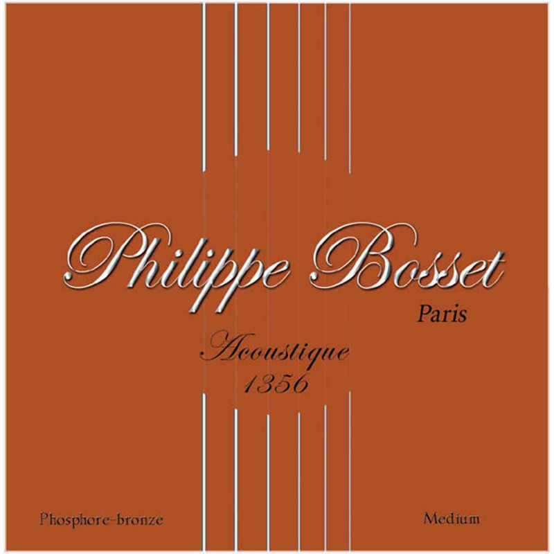 Philippe Bosset PBACP1356 - Jeu de cordes guitare acoustique phosphore bronze - 13-56