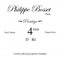 Philippe Bosset PBPRETFRE4 - Corde au détail guitare classique Prestige Ré 4 - Tension forte