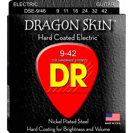 DR DSE9 - Jeu de cordes guitare électrique Dragon Skin - Light 9-42