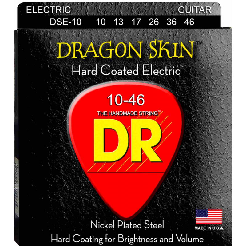 DR DSE10 - Jeu de cordes guitare électrique Dragon Skin - Médium 10-46