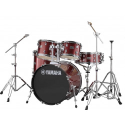 Batterie Rydeen Yamaha - Fusion 20 - Burgandy Glitter (avec hardware, sans cymbales)