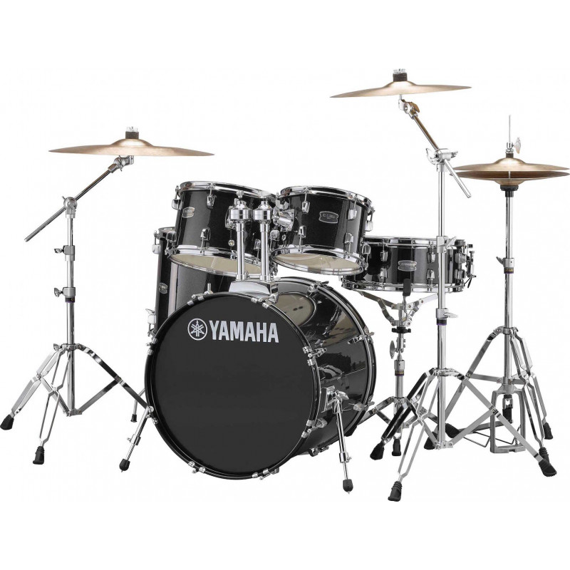 Batterie Rydeen Yamaha - Fusion 20 - Black Glitter (avec hardware et cymbales)