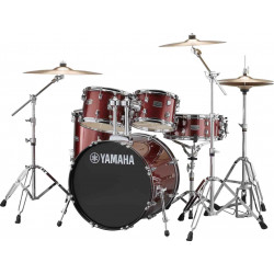 Batterie Rydeen Yamaha - Fusion 20 - Burgundy Glitter (avec hardware et cymbales)