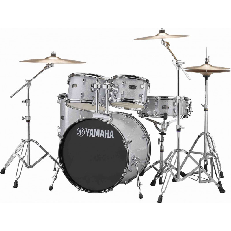 Batterie Rydeen Yamaha - Fusion 20 - Silver Glitter (avec hardware et cymbales)