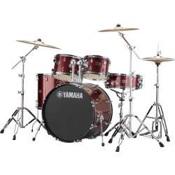 Batterie Rydeen Yamaha - 22 pouces - Burgundy Glitter (avec hardware et cymbales)