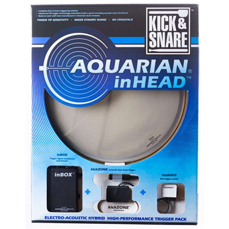 Aquarian 14IHPK - Pack peau hybride kick & snare inhead 14''