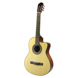 Almera AL100CENAT - Guitare électro-classique 4/4 - Naturel brillant