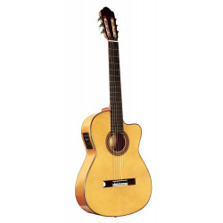 Esteve 15455E - Guitare électro-classique Flamenca table épicéa massif - Naturel brillant