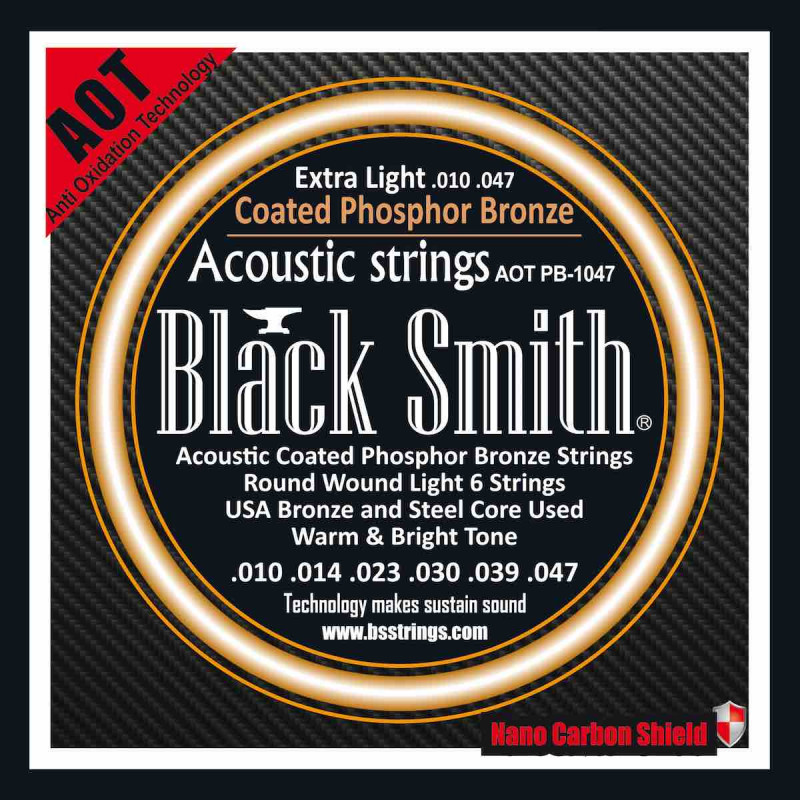Black Smith AOT-PB1047 - Jeu Cordes acoustiques AOT 10-47