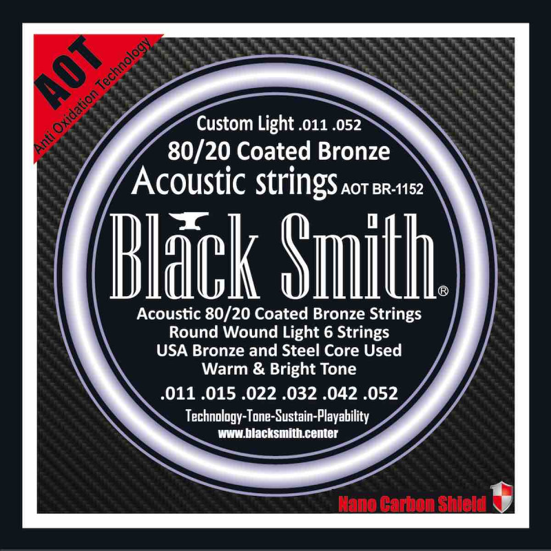 Black Smith AOT-BR1152 - Jeu Cordes acoustiques br AOT 11-52