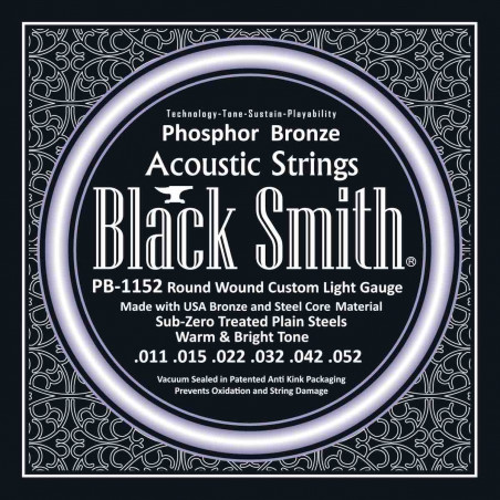 Black Smith PB1152 - Jeu Cordes acoustiques 11-52