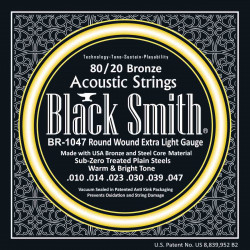 Black Smith BR1047 - Jeu Cordes acoustiques bronze 10-47