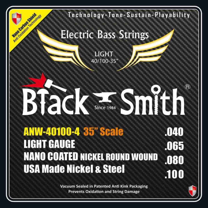 Black Smith A-NW40100-435 - Jeu Cordes basse 4 cordes 40-100 35 ''