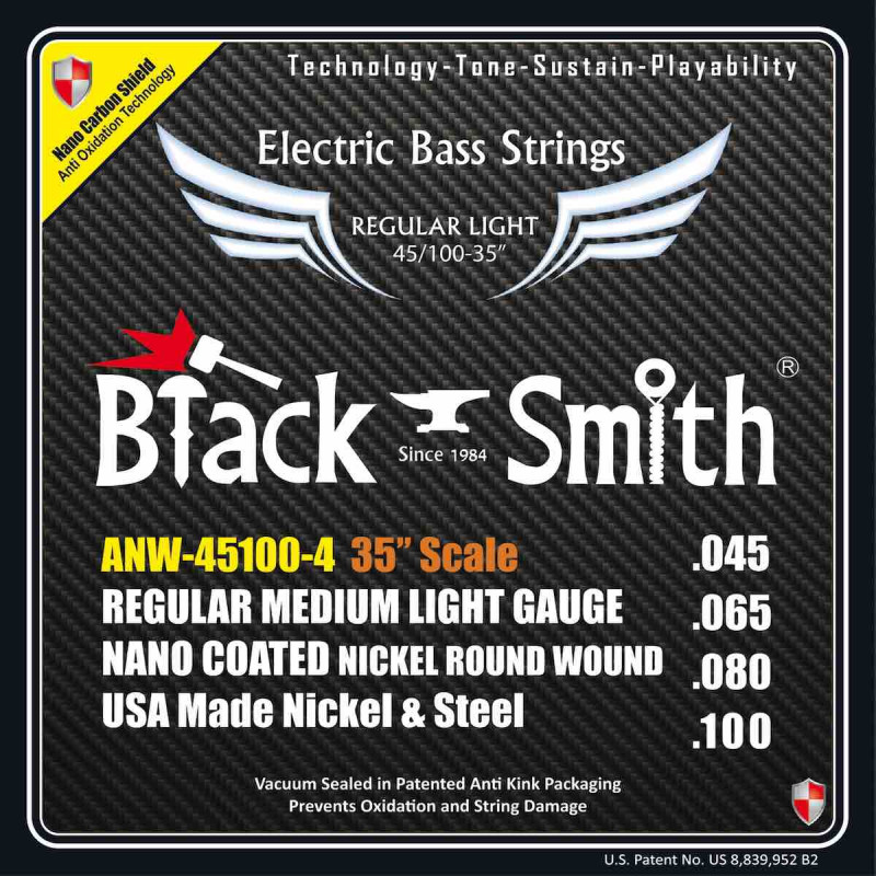 Black Smith A-NW45100-435 - Jeu Cordes basse 4 cordes 45-100 35''