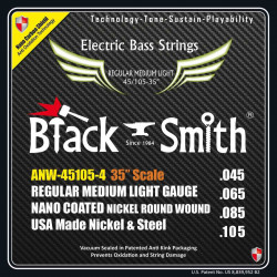 Black Smith A-NW45105-435 - Jeu Cordes basse 4 cordes 45-105 35''