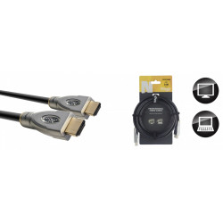 Stagg NVC3HAM - Série N, câble vidéo HMDI 1.4, HDMI A / HDMI A (m/m), 3 m