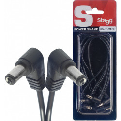 Stagg SPS-DC-5ML1F - 5 câbles alim. pédales effets mâle - 1 femelle