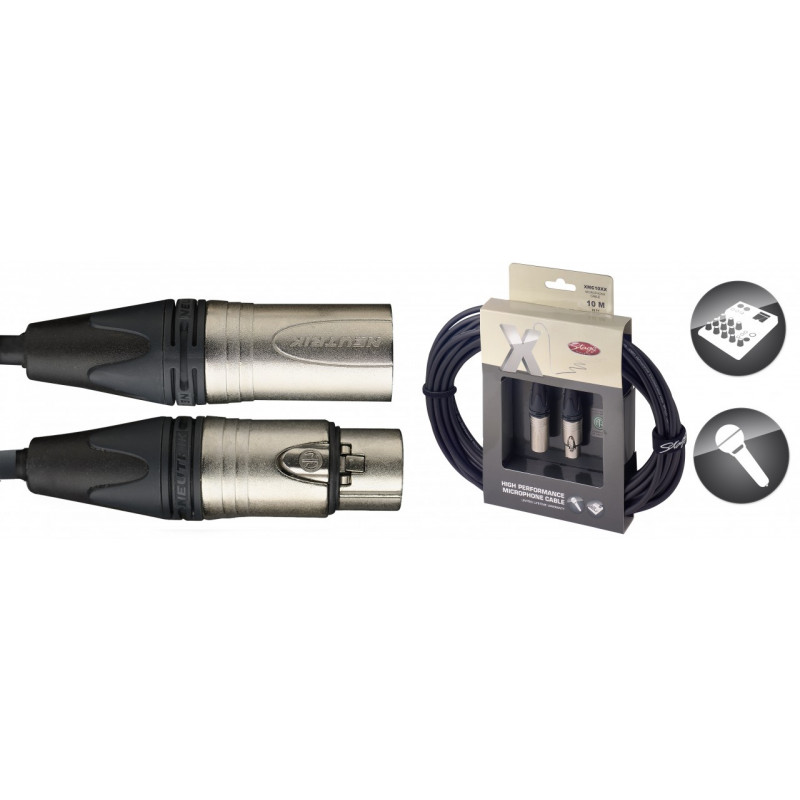 Stagg XMC10XX - Câble de microphone XLR/XLR (m/f), 10 m