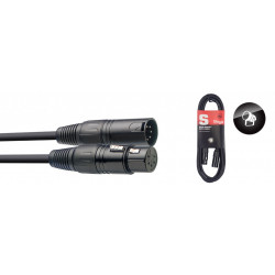 Stagg SDX3-5 - Câble DMX, XLR/XLR (m/f) (5 broches), 3 m