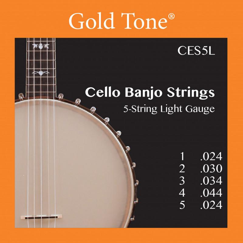 Goldtone CES5L - Jeu de cordes tirant léger - banjo violoncelle à 5 cordes
