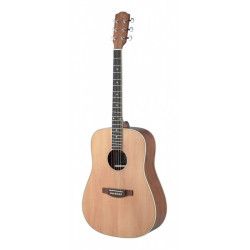 J. Neligan ASY-D LH - Guitare acoustique dreadnought 4/4 - table en épicéa massif, modèle gaucher, série Asyla