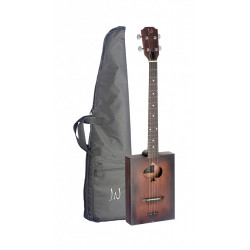 J. Neligan CASK-FIRKIN - Cigar Box Guitar acoustique - 4 cordes, table en épicéa, série Cask