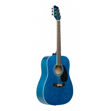 Stagg SA20D BLUE - Guitare acoustique dreadnought 4/4 bleue