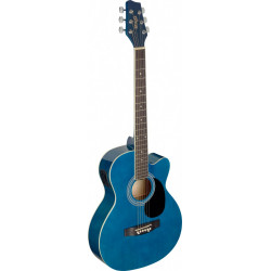 Stagg SA20ACE BLUE - Guitare acoustique Auditorium pan coupé bleue