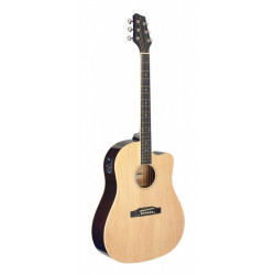 Stagg SA35 DSCE-N - Guitare dreadnought Slope Shoulder électro-acoustique - naturelle