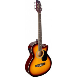 Stagg SA20ACE SNB - Guitare électro-acoustique auditorium pan coupé sunburst