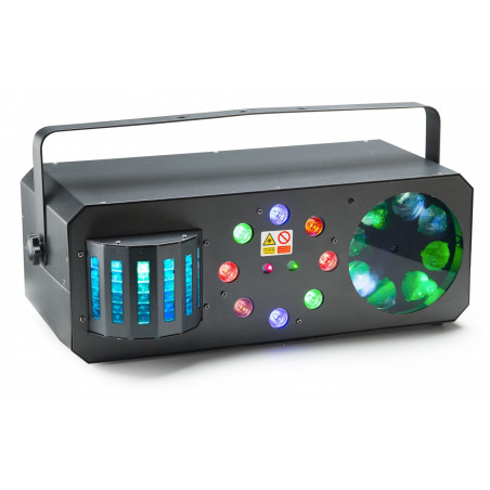Stagg - Boîte multi-effets avec lasers rouges et verts, derby, colour wash et gobo fleur