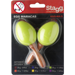 Stagg EGG-MA S/GR - Paire de maracas oeufs en plastique