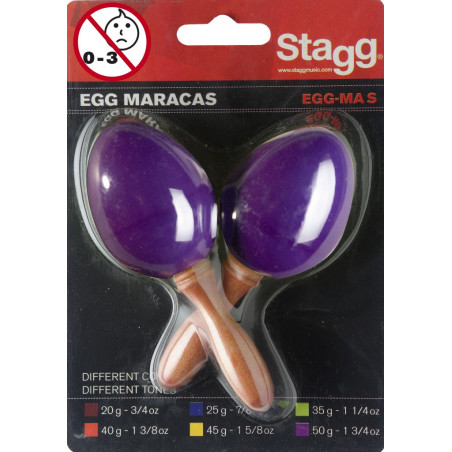 Stagg EGG-MA S/PP - Paire de maracas oeufs en plastique
