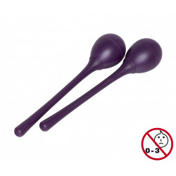 Stagg EGG-MA L/PP - Paire de maracas oeufs en plastique à long manche