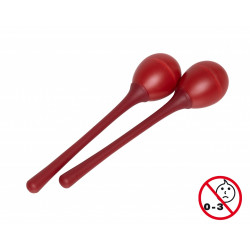 Stagg EGG-MA L/RD - Paire de maracas oeufs en plastique à long manche