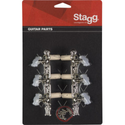 Stagg KG356 - Mécaniques - guitare classique 3+3 avec lyre, nickel