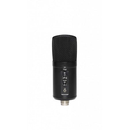 Stagg SUSM60D - Microphone cardioïde USB, finition métallique