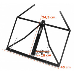 Stagg MUS-A1 BK - Pupitre de table, pliable, en métal, avec housse