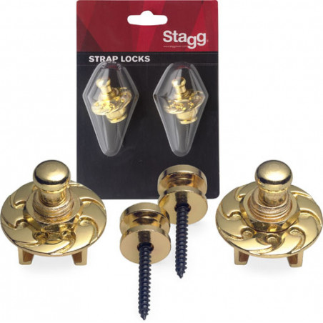 Stagg SSL1 GD - Boutons porte-sangle avec système de blocage