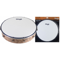 Stagg HAD-012W - Tambour à main accordable en plastique 12''