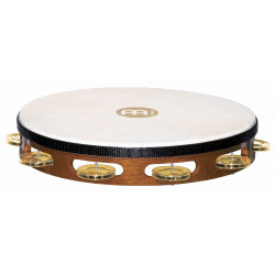 Meinl TAH1B-AB - Tambourin bois avec peau 1 rangée de cymbalettes - African brown