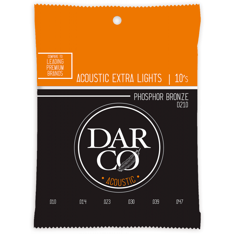 Darco D210 - Jeu cordes acoustiques Extra Light 92/8 - 10-47