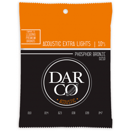 Darco D210 - Jeu cordes acoustiques Extra Light 92/8 - 10-47